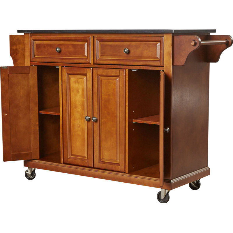 Three Posts™ Royce Granite Kitchen Island & Reviews Wayfair